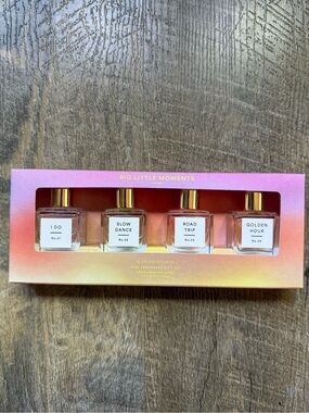 Anthropologie Mini Fragrance Set in Pink and Gold